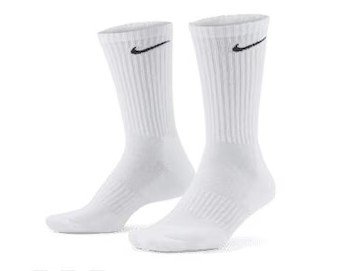 Meia Nike "Swoosh" White Cano Alto