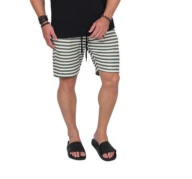 Bermuda Moletom Bluhen listrada