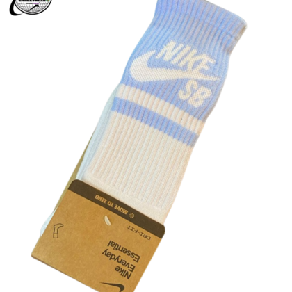 Meia cano alto Nike SB Branca/Azul bebê