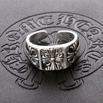 Anel Chrome Hearts Double Floral
