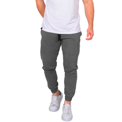Calça Moletom Jogger Chumbo