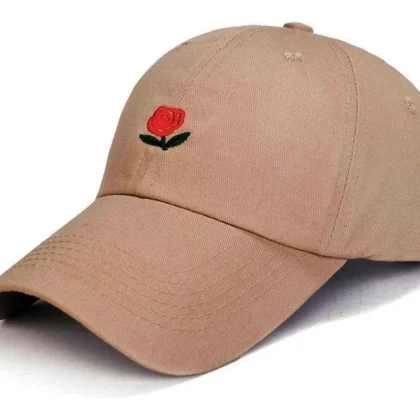 Boné Dad Hat Flower Off White