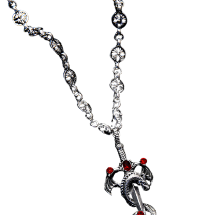 Colar Chrome Hearts Rood Snake Aço Inoxidável 60 Cm