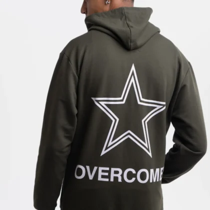 Moletom Canguru Ziper Overcome Big Star Verde Militar