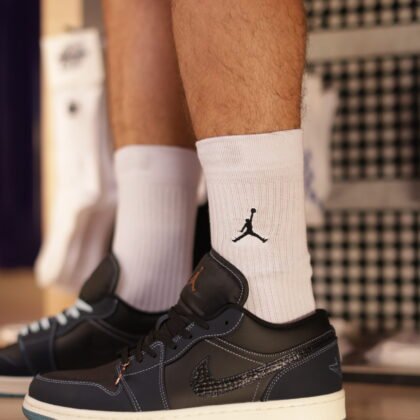 Meia Jordan Jumpman Crew - White