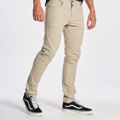 Calça Sarja Regular Areia Monte Leste