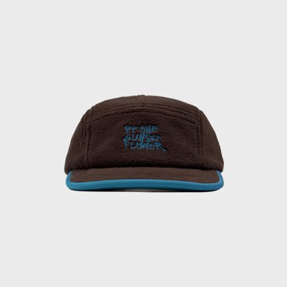 Boné 5 Panel Sunset Flowers Veludo Marrom