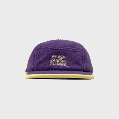 Boné 5 Panel Sunset Flowers Veludo Roxo