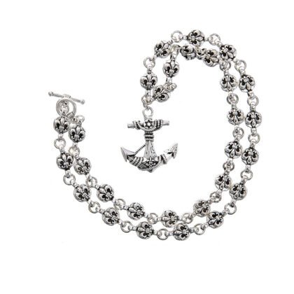 Colar Chrome Hearts Pingente Stylish Anchor