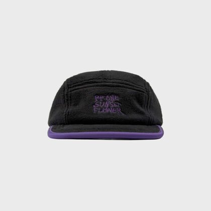 Boné 5 Panel Sunset Flowers Veludo Preto