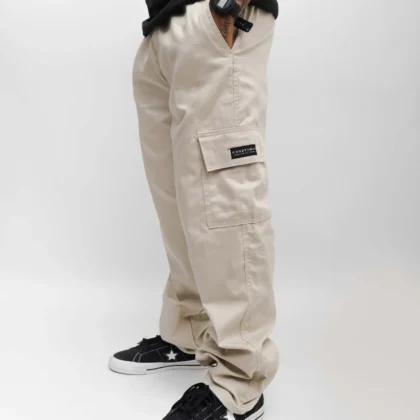 Calça Cargo Reta Streetwear Good Times Areia