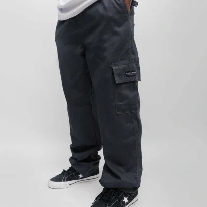 Calça Cargo Reta Streetwear Chumbo