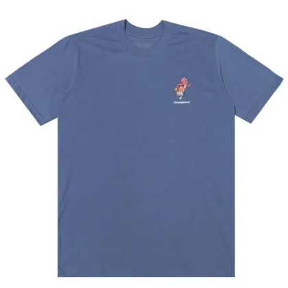 Camiseta Básica Fire Shotyuken Azul Majestic