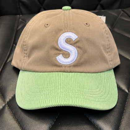 Boné Supreme 2-tone S Logo 6-panel Creme/Verde